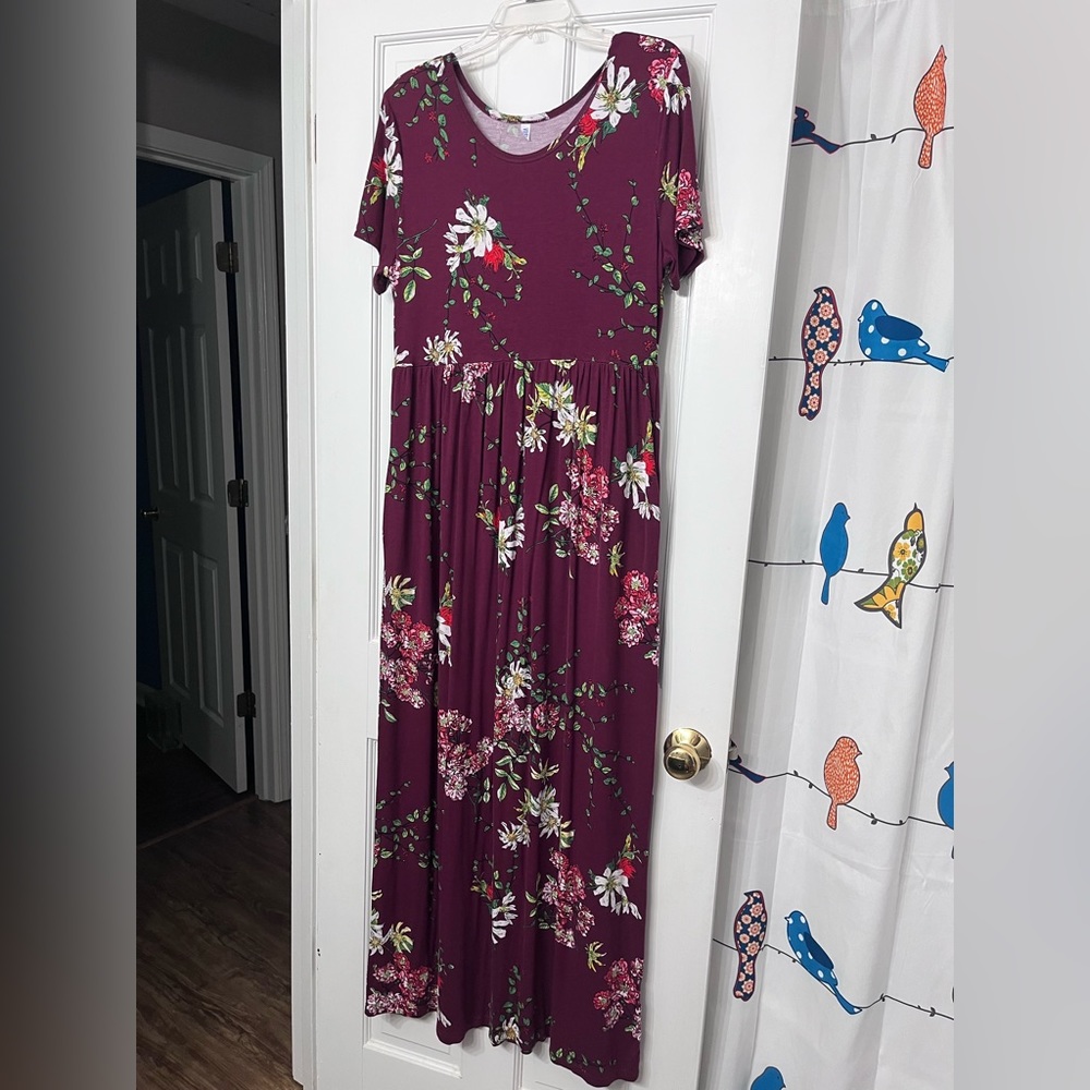 Cute Maxi Dress With Pockets XXL